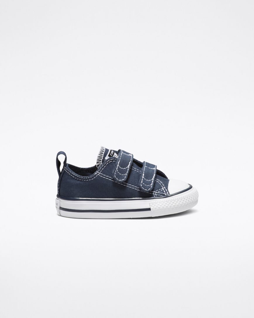 Zapatillas Bajas Converse Chuck Taylor All Star Easy-On Niño Azul Marino Blancas | PE 82LEP7